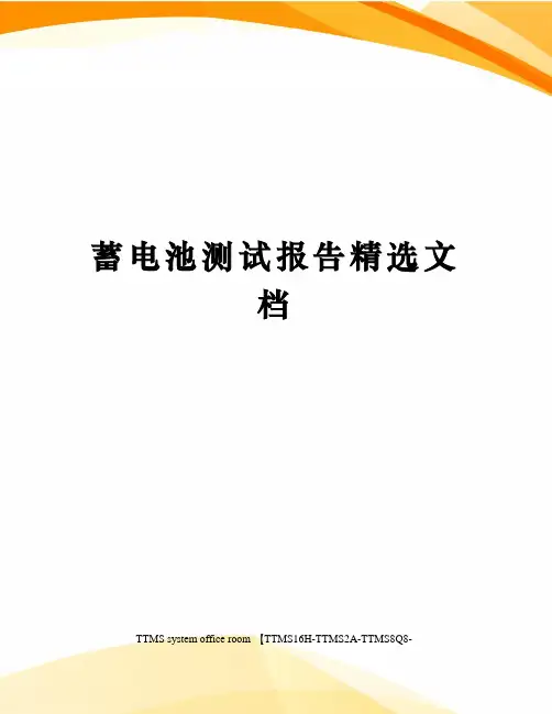 蓄电池测试报告精选文档