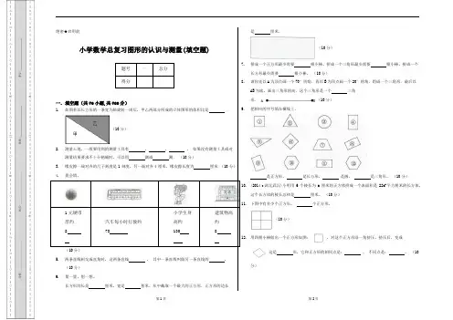 小学数学总复习图形的认识与测量(填空题)