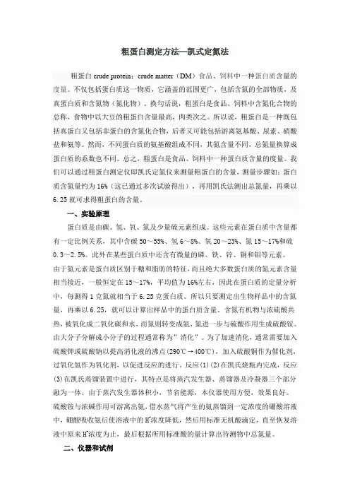 粗蛋白测定方法