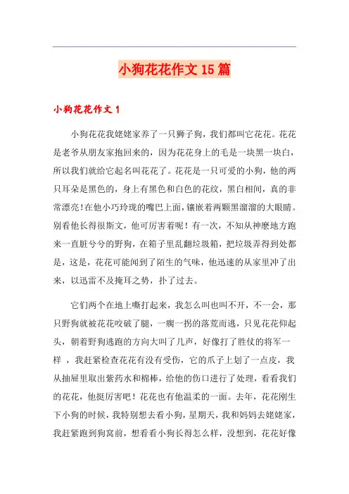 小狗花花作文15篇