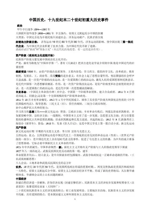 十九世纪末二十世纪初的历史