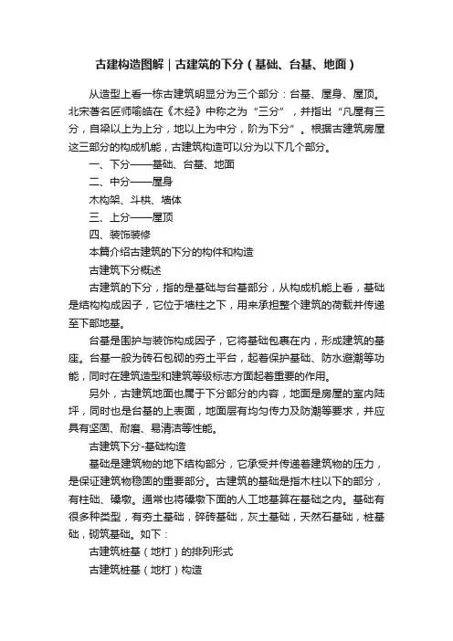 古建构造图解｜古建筑的下分（基础、台基、地面）