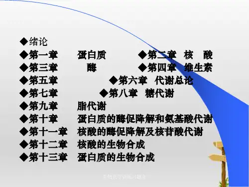 生物化学训练习题全