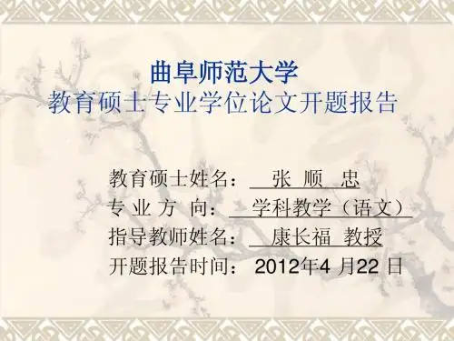 开题报告
