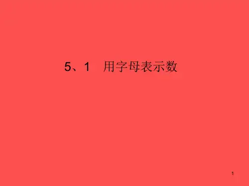 51 用字母表示数 3 (青岛版七年级数学上册)(1)PPT课件