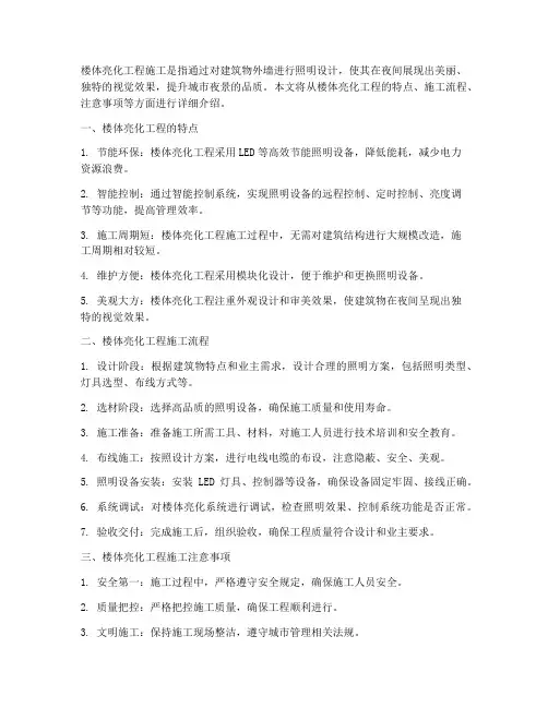 楼体亮化工程施工