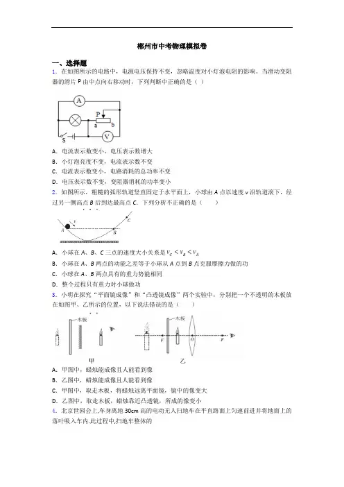 郴州市中考物理模拟卷