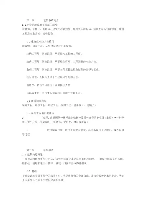 建筑名词解释