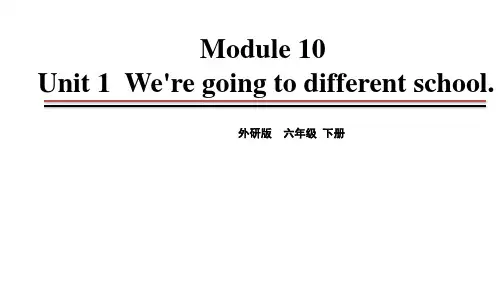 外研版小学六年级英语下册教学课件 Module10 Unit1