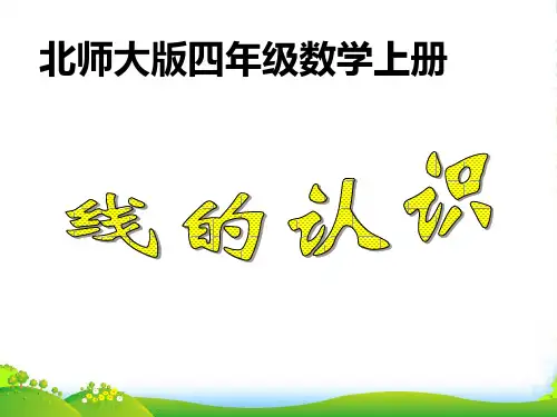 北师大版四年级数学上册《线的认识》精品课件