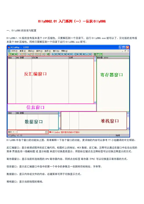 OllyDBG 2.01软件调试入门教程