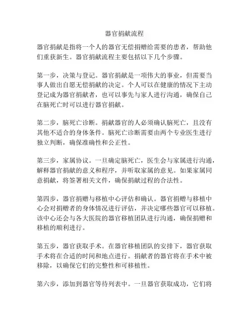 器官捐献流程