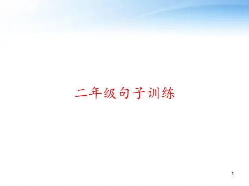 二年级句子训练 ppt课件