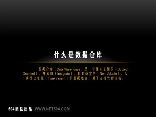 什么是数据仓库