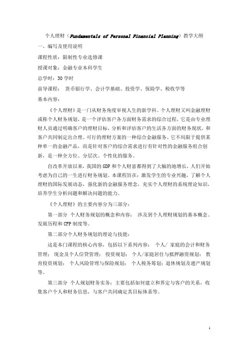 精品个人理财