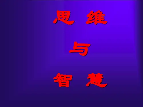 思维与智慧 课件-PPT课件