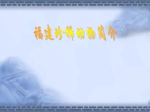 福建珍稀动物简介