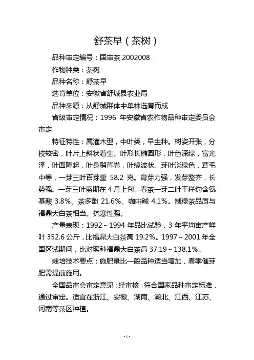 舒茶早(茶树)