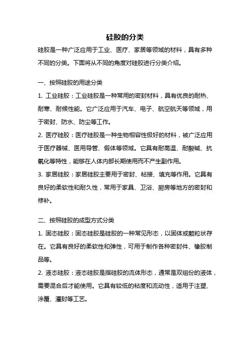 硅胶的分类