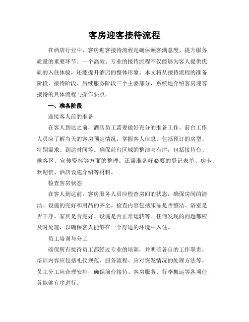 客房迎客接待流程