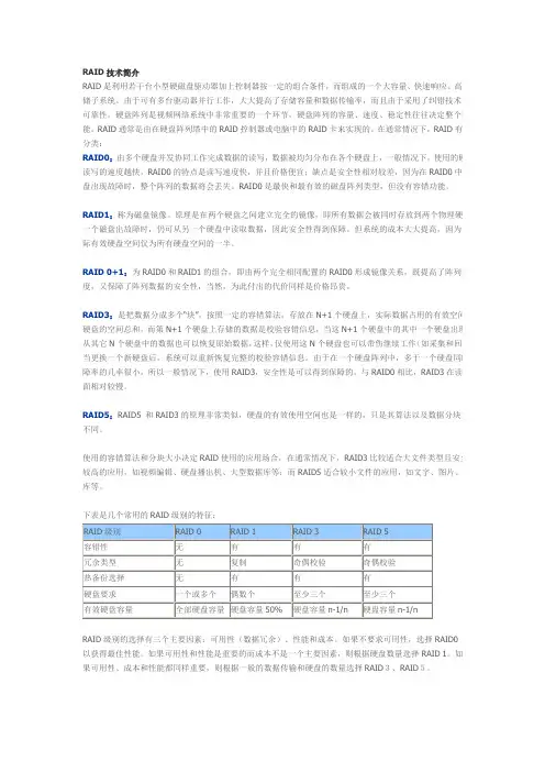 RAID技术简介