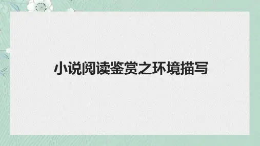 高三语文一轮复习小说中环境描写的作用课件