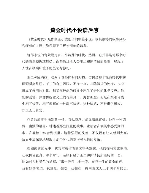 黄金时代小说读后感