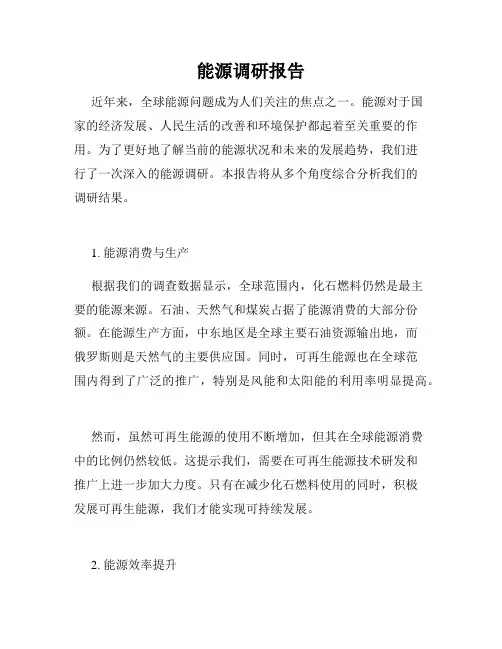 能源调研报告