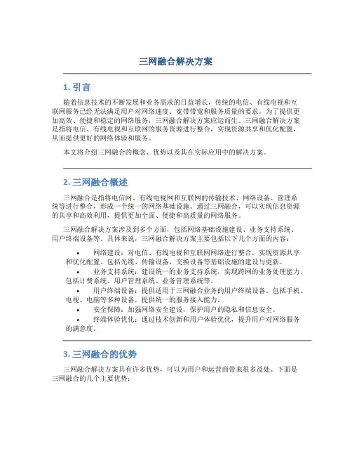 三网融合解决方案