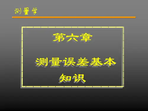 第六章  测量误差