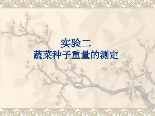 蔬菜种子重量的测定(精)
