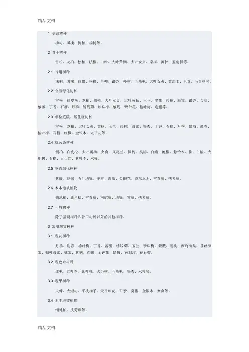 (整理)济南城市绿化主要树种