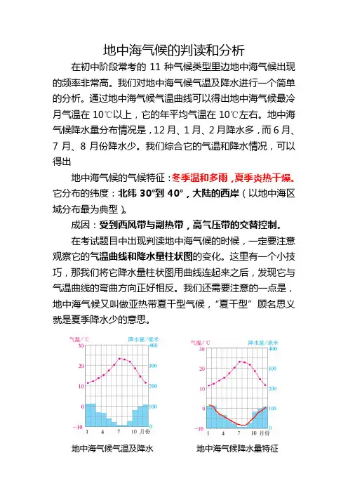 地中海气候的判读和分析