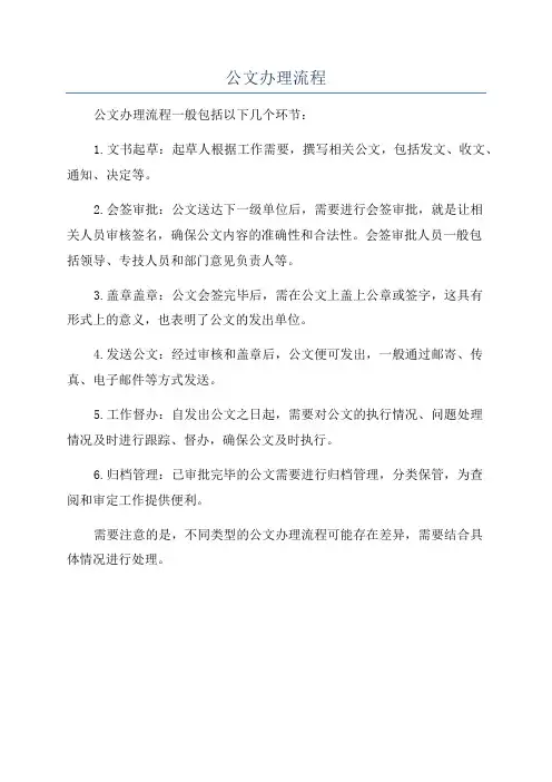 公文办理流程