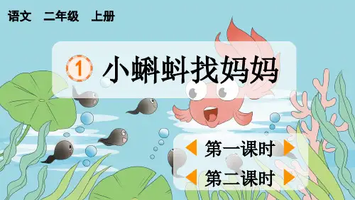 人教部编版二年级语文上册《小蝌蚪找妈妈》名师课件