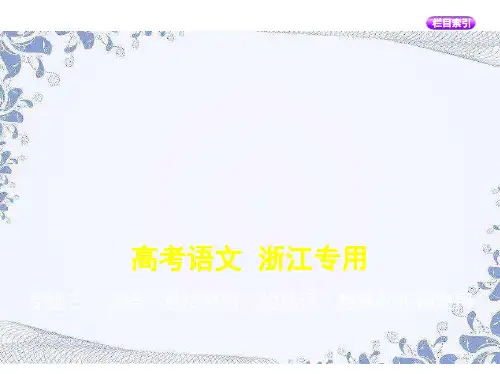 专题三 词语(包括熟语)的识记、理解和正确使用(讲解部分)