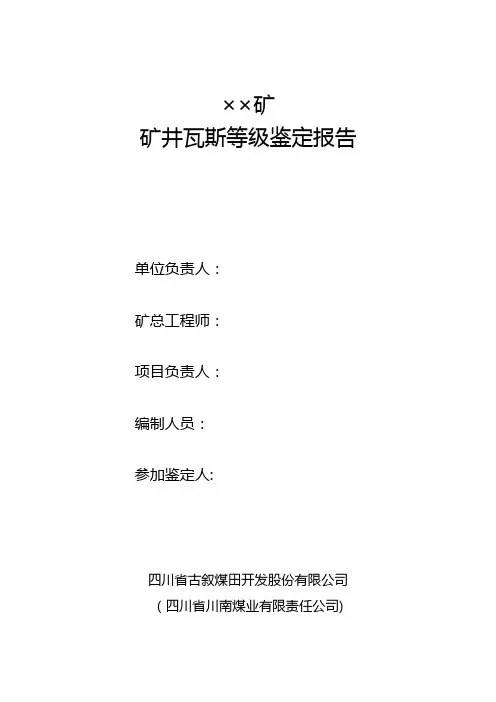 四川川南煤业有限责任公司鲁班山北矿