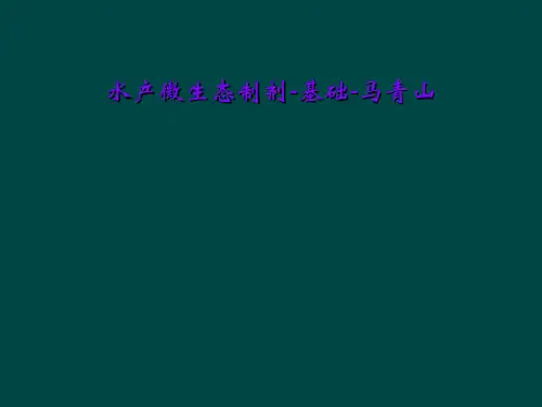 水产微生态制剂-基础-马青山