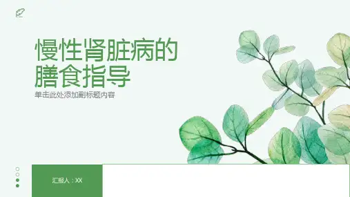 慢性肾脏病的膳食指导