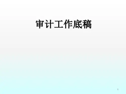 审计工作底稿讲解ppt课件