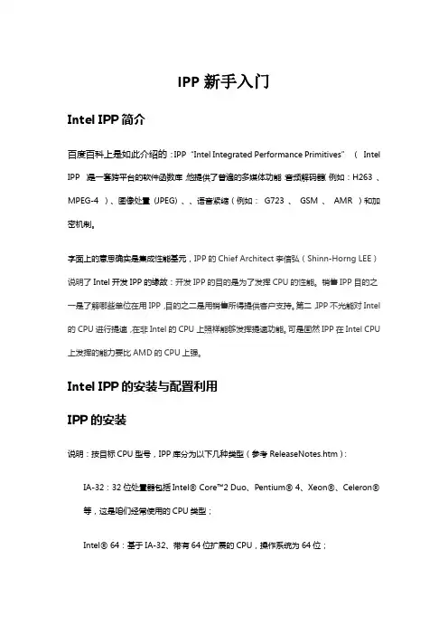 IPP详细入门及简单例程