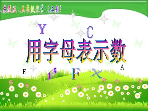 苏教版小学数学五年级上册用字母表示数ppt课件