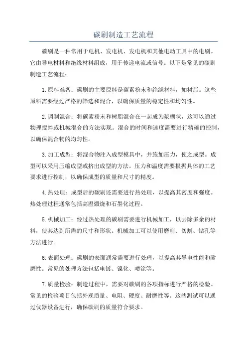 碳刷制造工艺流程