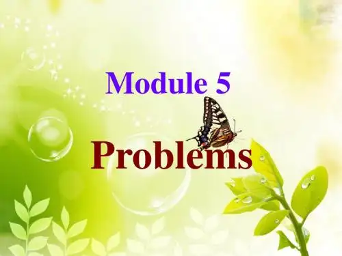 八年级下册Module 5 Unit 1 problems