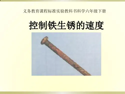 六年级下册科学课件 -2.7 控制铁生锈的速度｜教科版 (共21张PPT)