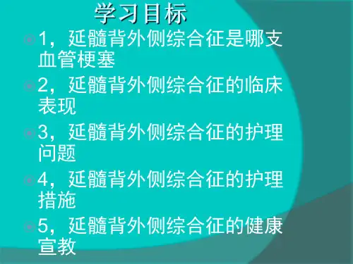 延髓背外侧综合征