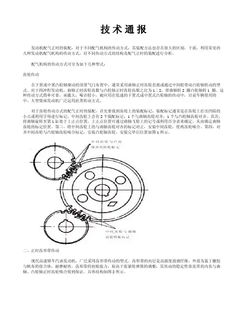 汽车发动机配气正时的装配