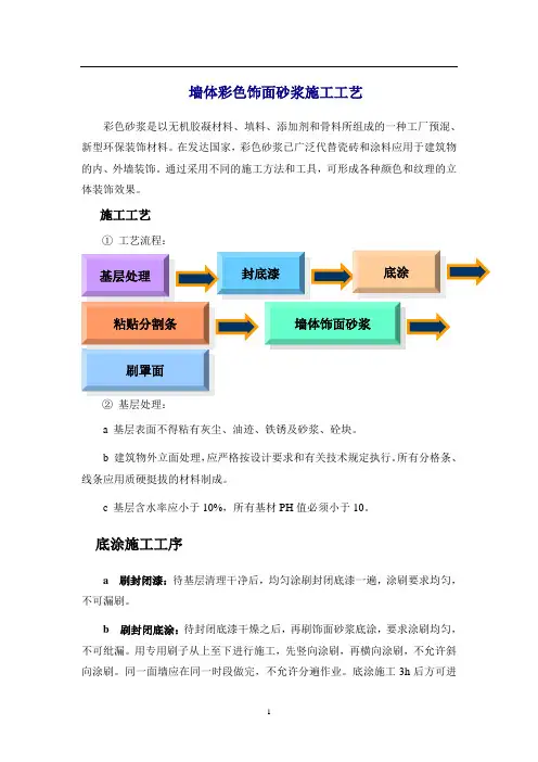 装饰砂浆施工工艺