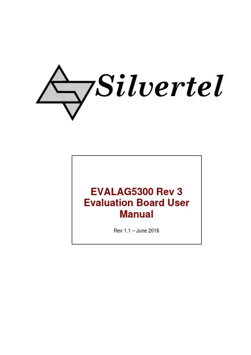 Silvertel EVALAG5300 Rev 3评估板用户手册说明书