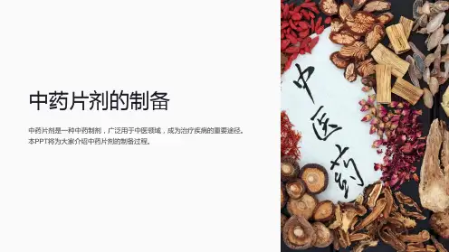 《中药片剂的制备》课件
